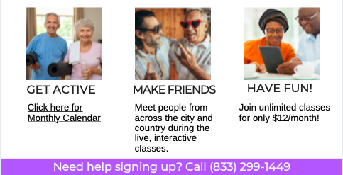 senior center, activities for seniors 