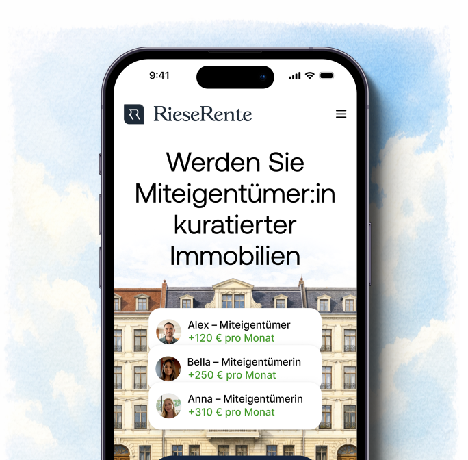 RieseRente App – Miteigentümer erhalten monatliche Mietausschüttungen
