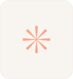 A white square with an orange cross on it.
