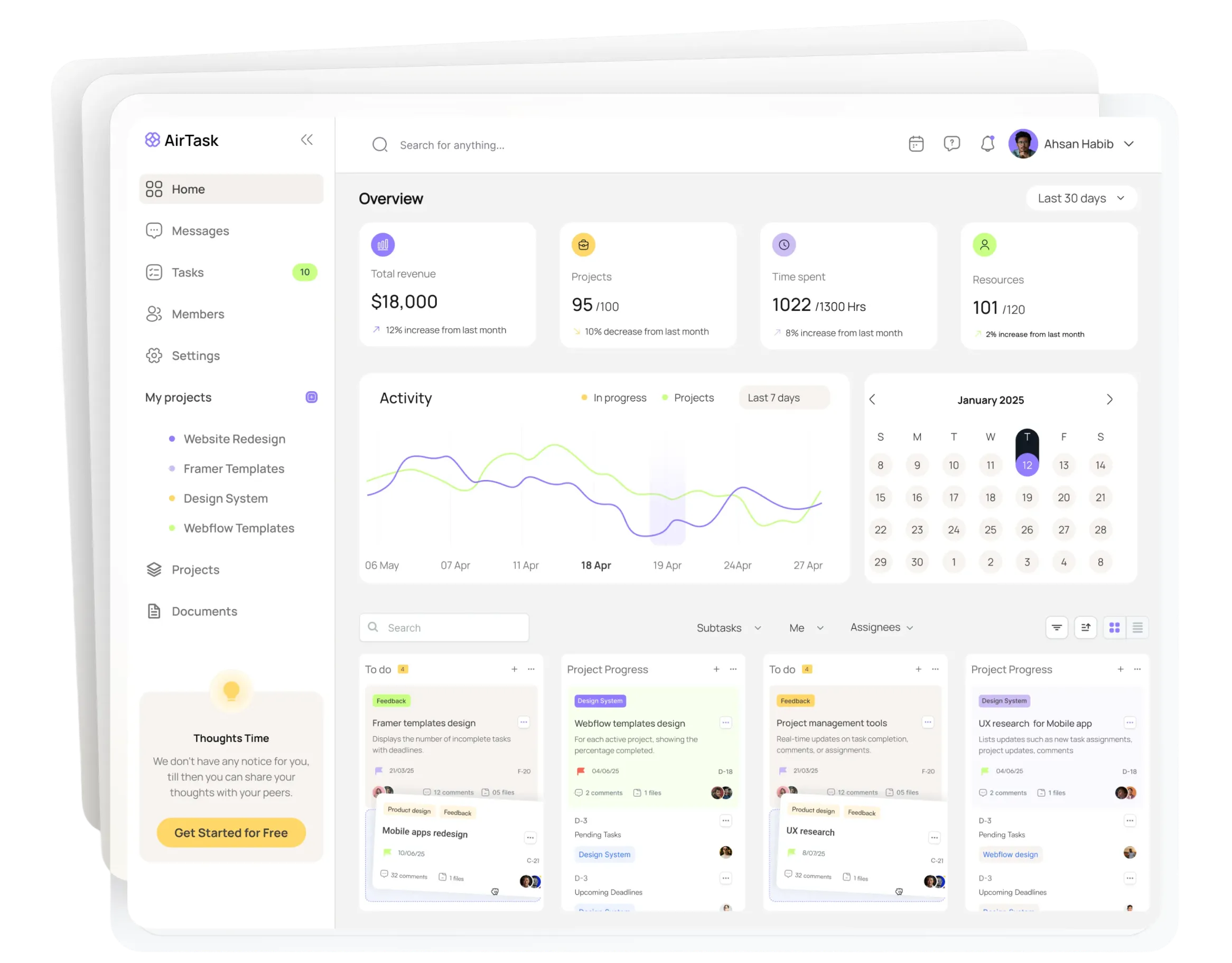A screenshot of a dashboard with multiple dashboards.