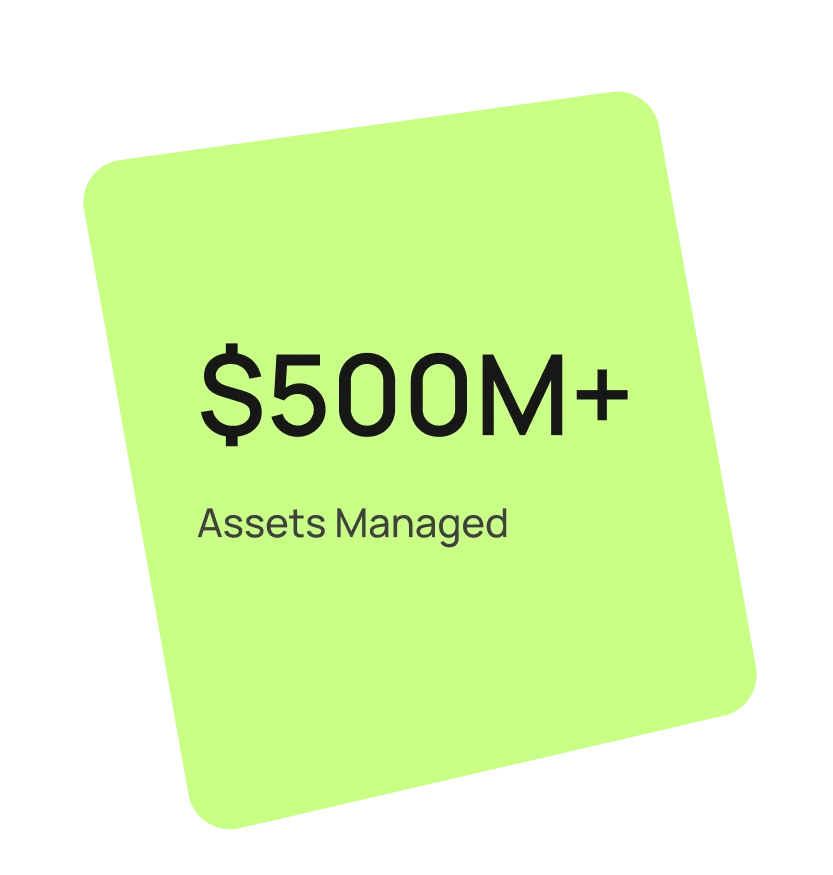 A green sticky note with the words $ 500m and $ 500m.