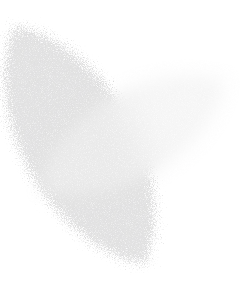 Une illustration abstraite d'une forme en pétale aux bords flous avec un dégradé de gris clair et foncé.