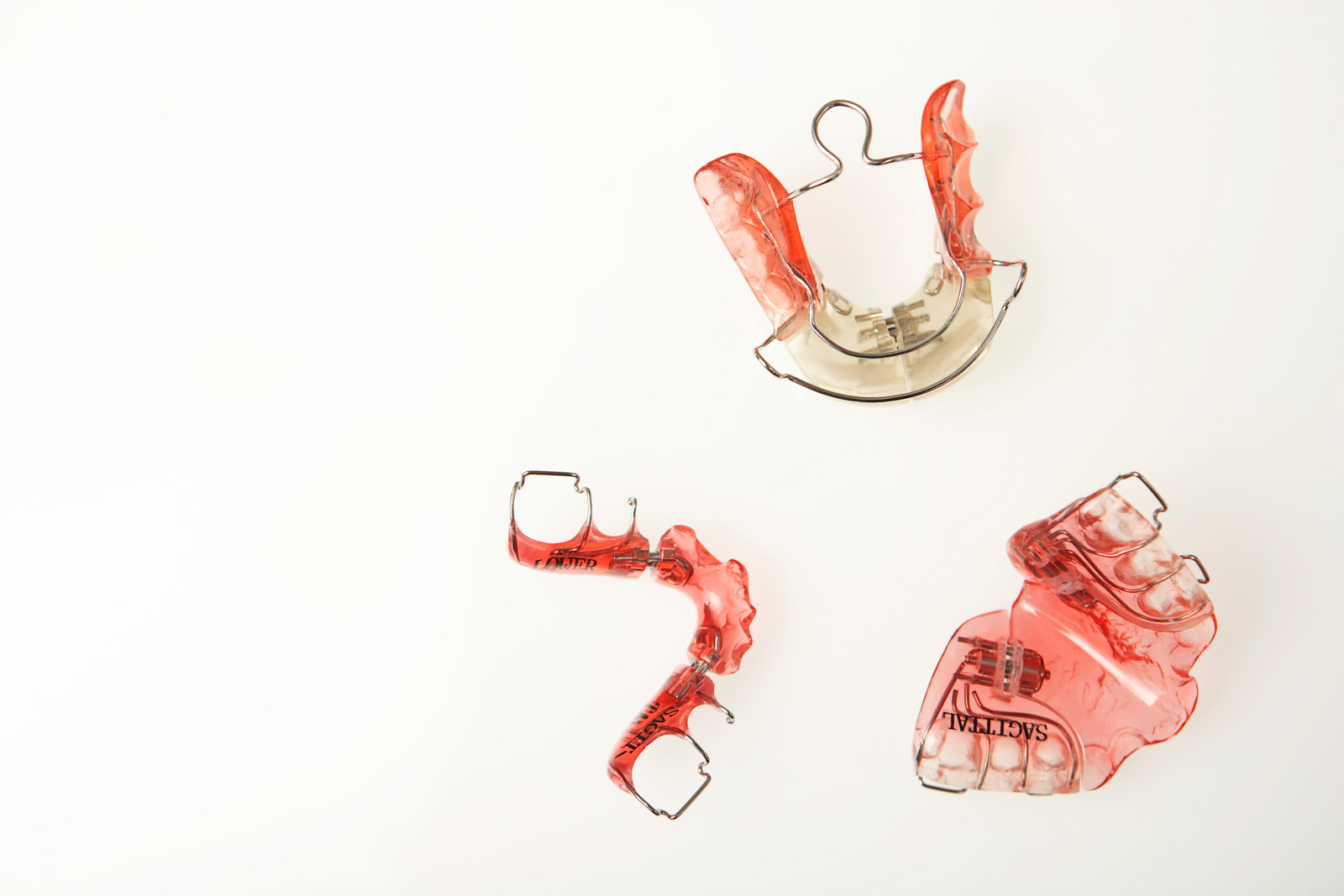 Removable orthodontic retainers used to maintain results after treatment at Lotus Dental Studio Llanelli