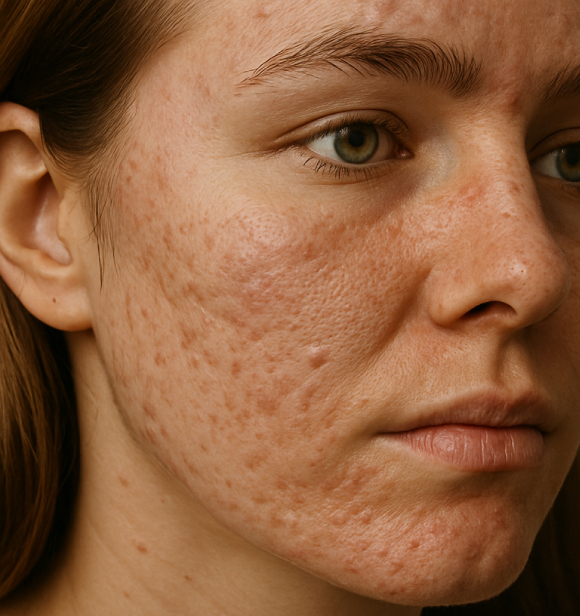 Uneven skin tone and texture