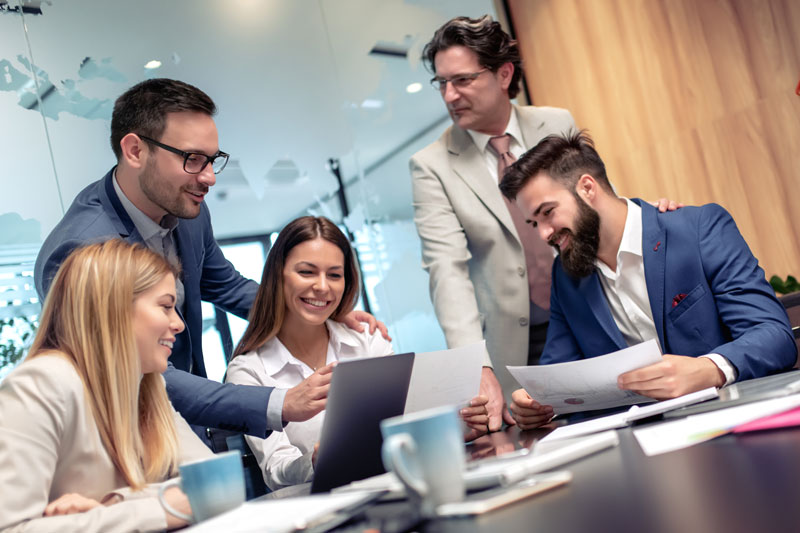 image of students collaborating on a project (for a edtech)