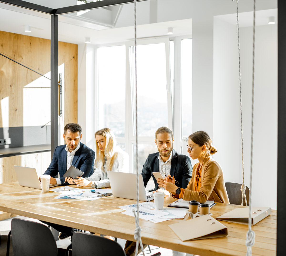 image of students collaborating on a project (for a edtech)