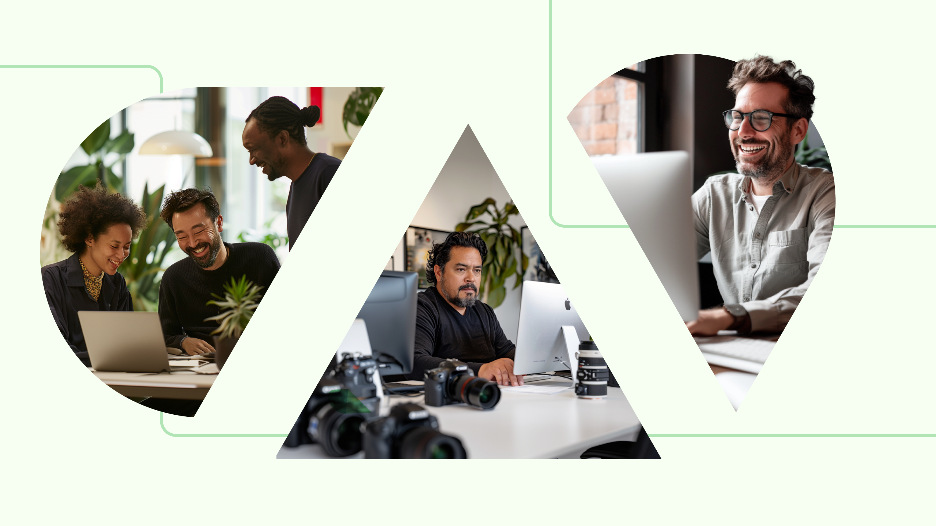 people working at computers and being extremely productive