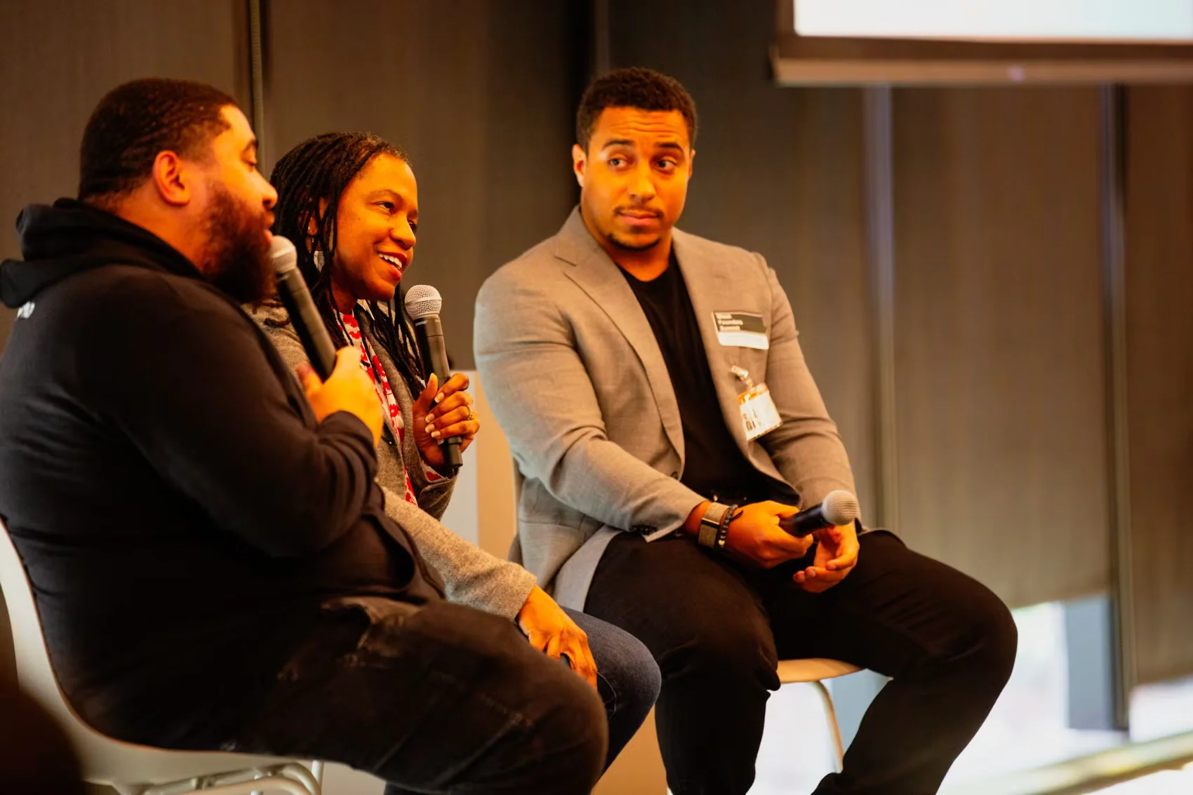 Panelists talking at the Black Founders Summit