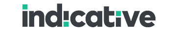Indicative company logo with stylized text in dark gray and teal accents.