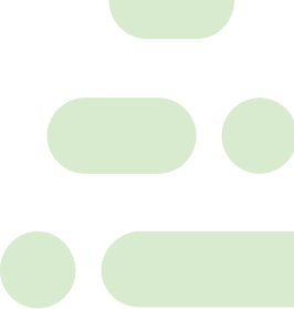 Green geometric shapes including rounded rectangles and circles arranged on a black background.