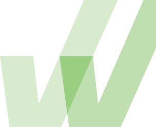 Green stylized letter W logo with angled edges.
