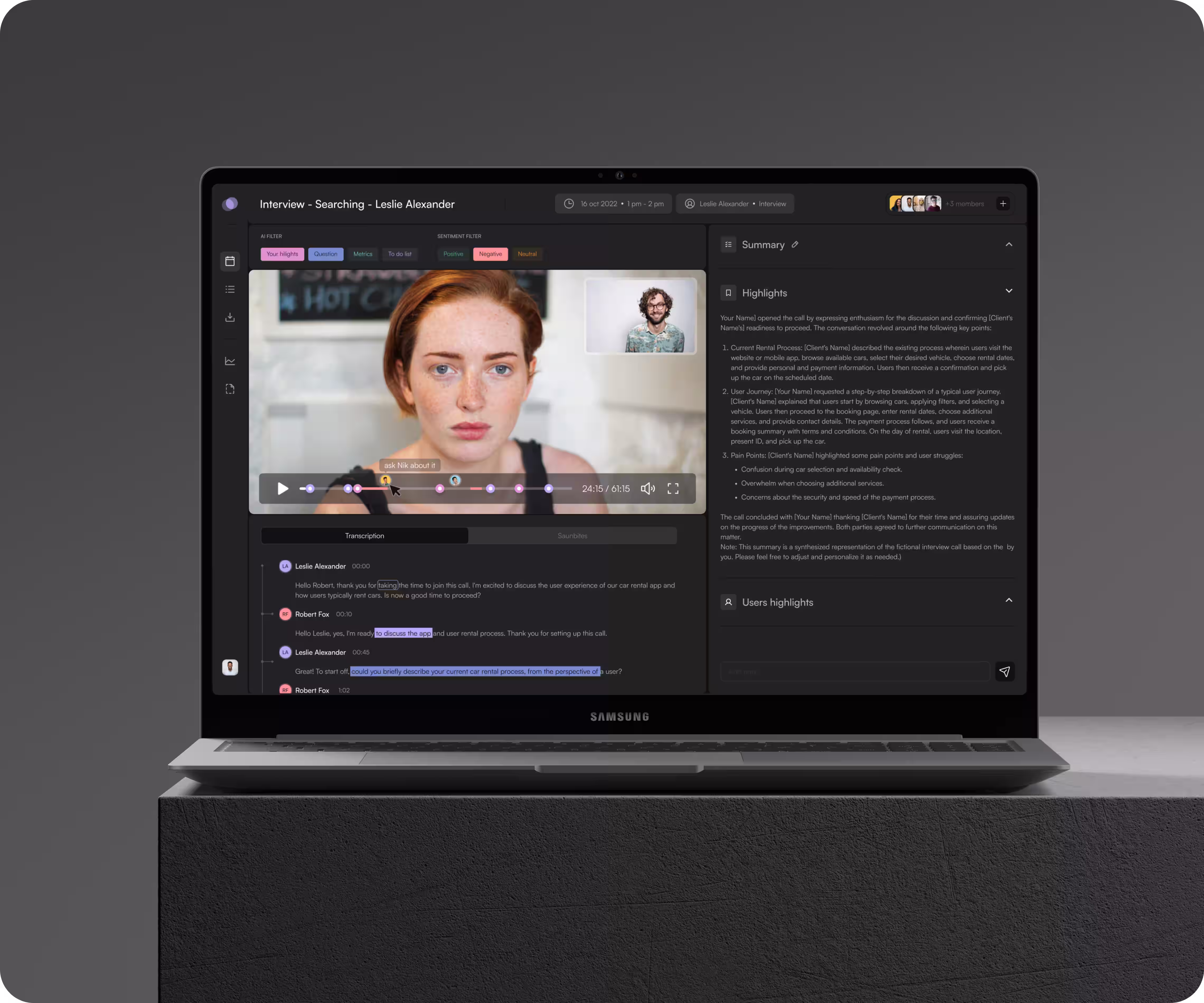 Echo - AI meeting assistant