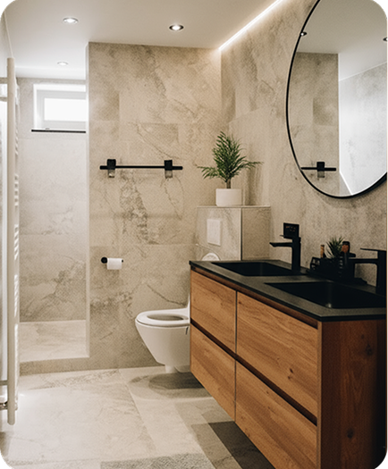 Referenzfoto einer sorgfältigen Innenrenovierung