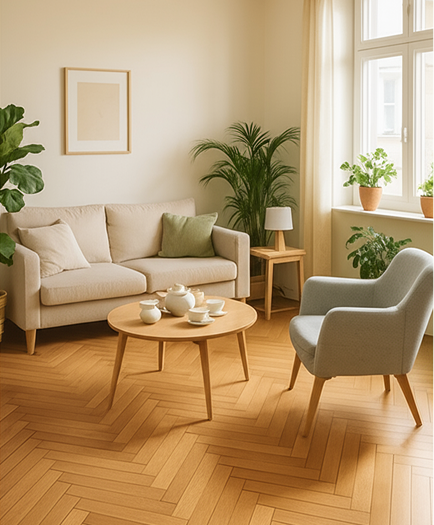 Referenzfoto eines modernisierten Innenraums