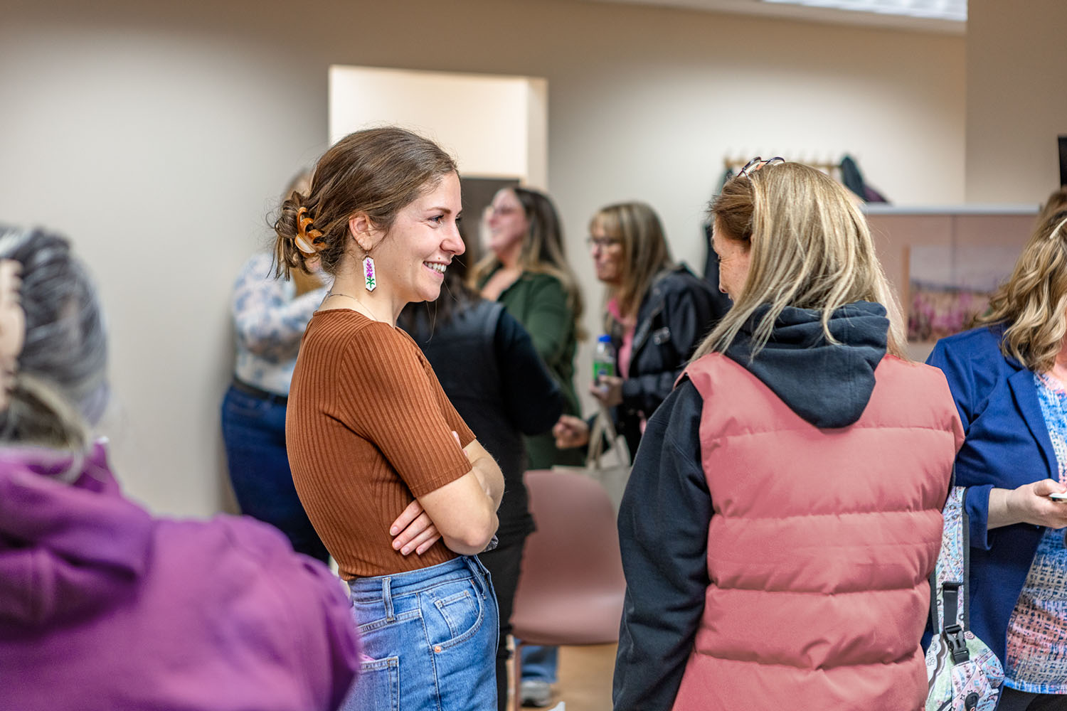 Women hugging each other