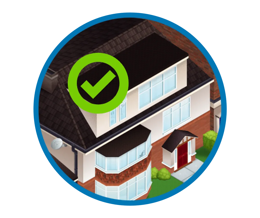 An illustration of the outside of a loft conversion