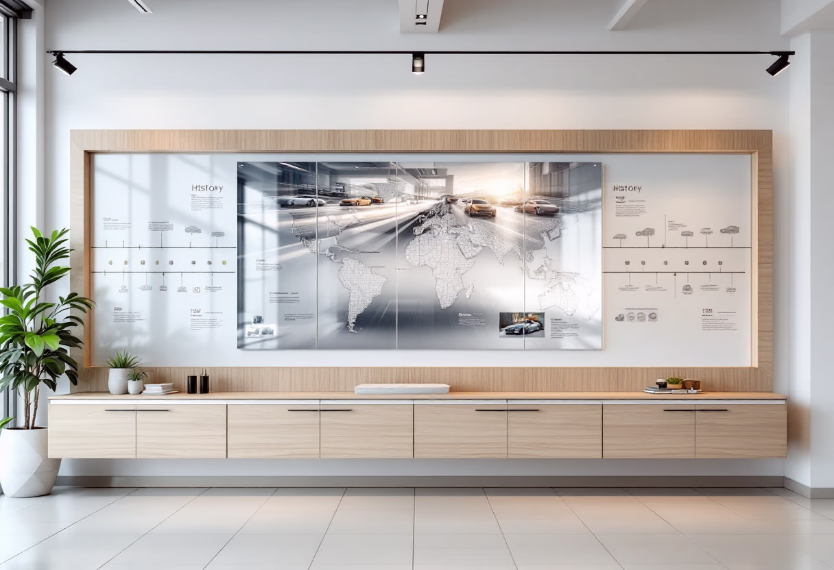 image of dealership history wall