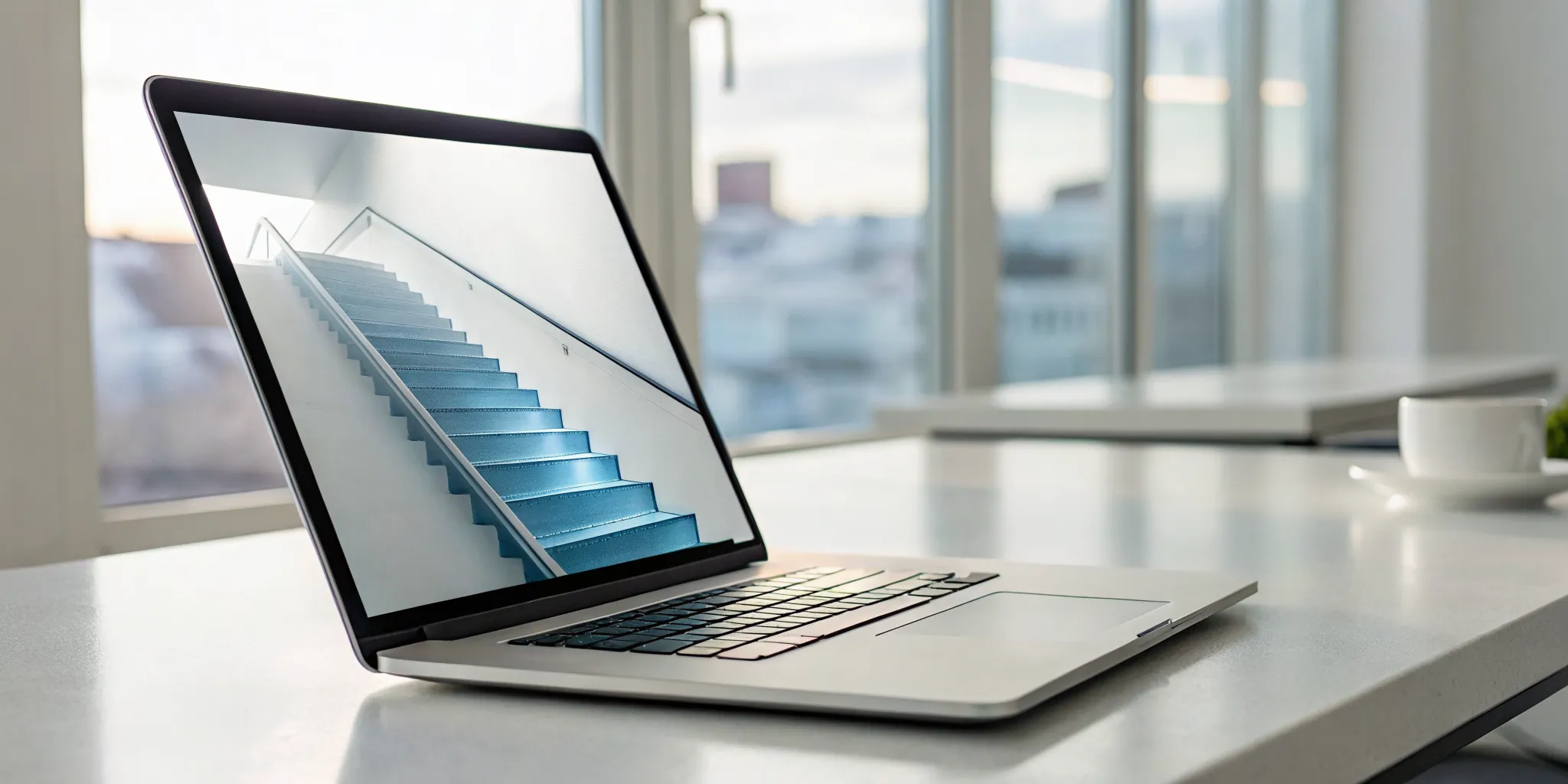 Laptop showing steps for a Docker tutorial for beginners.