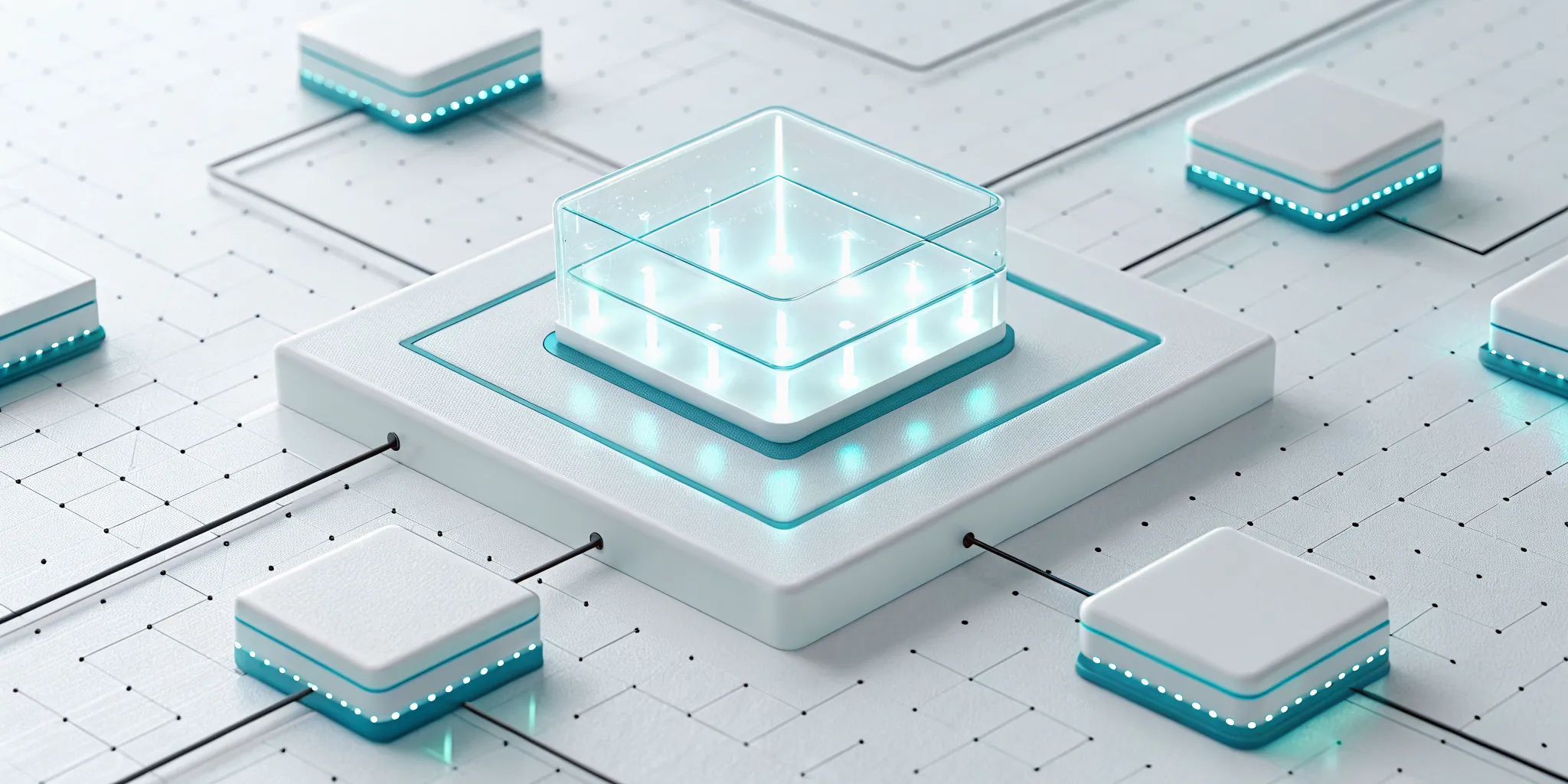 A network of connected nodes for a REST API tutorial on data structure and flow.