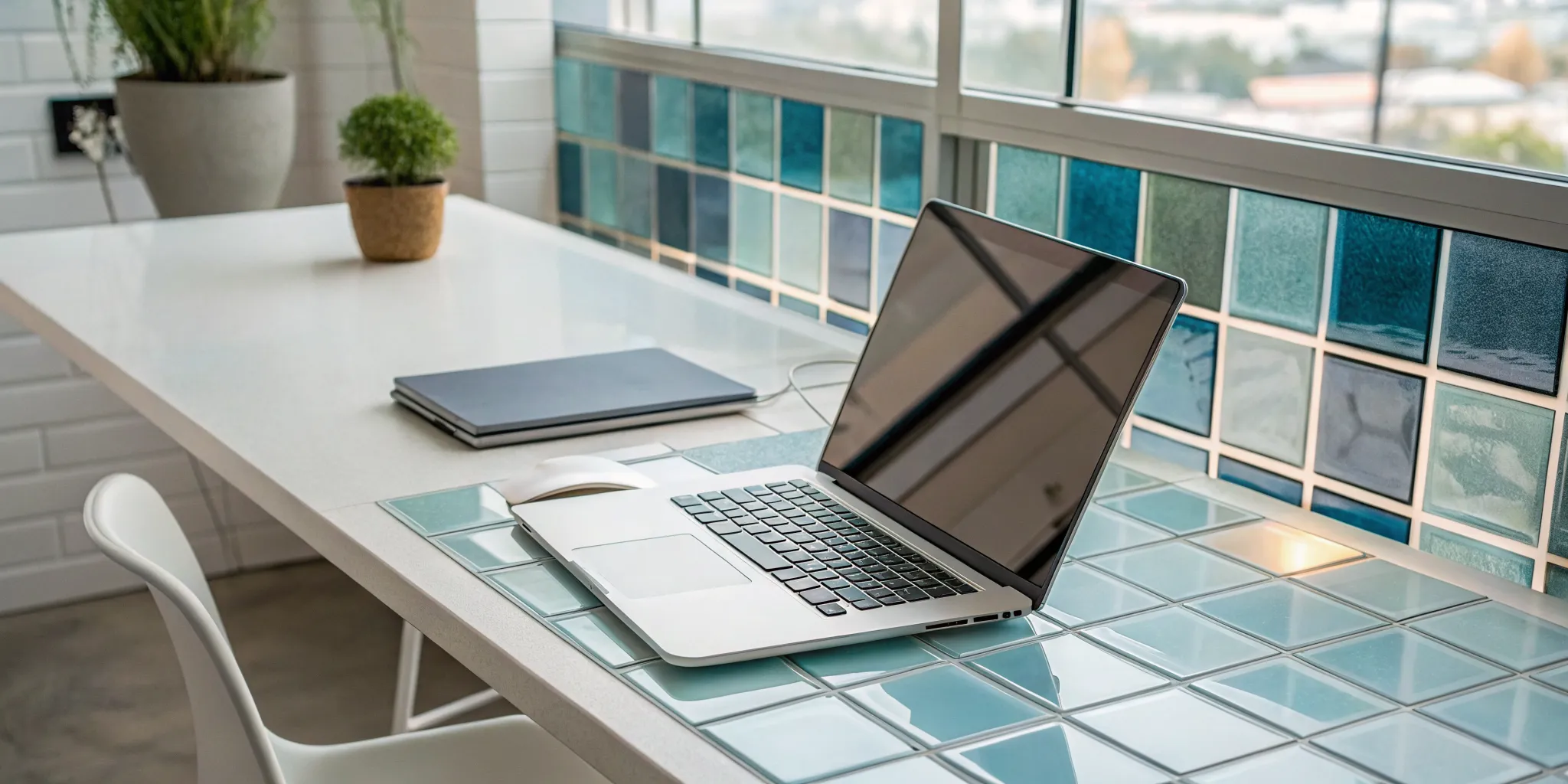 A laptop on a desk, used for selecting the right web development technologies.