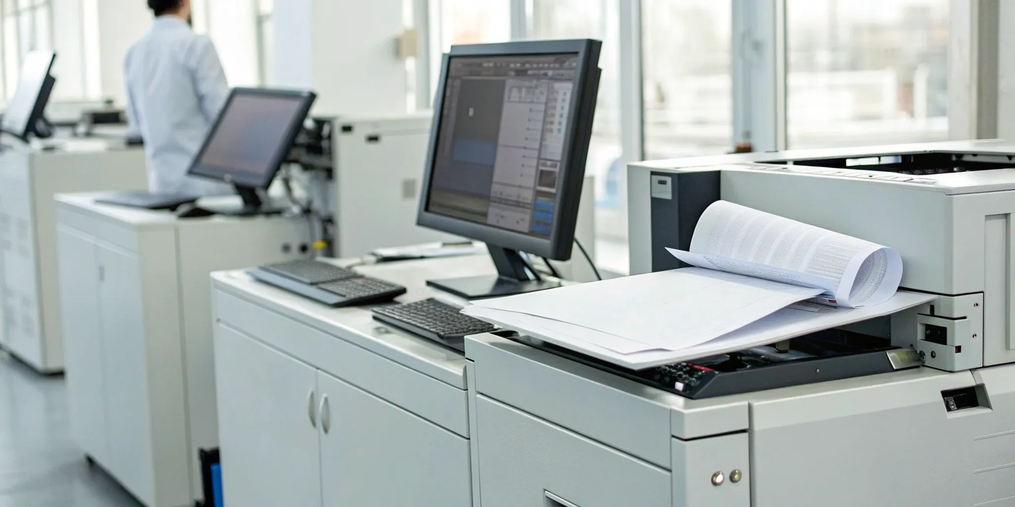 An office using intelligent document processing for workflow automation to increase efficiency and reduce errors.