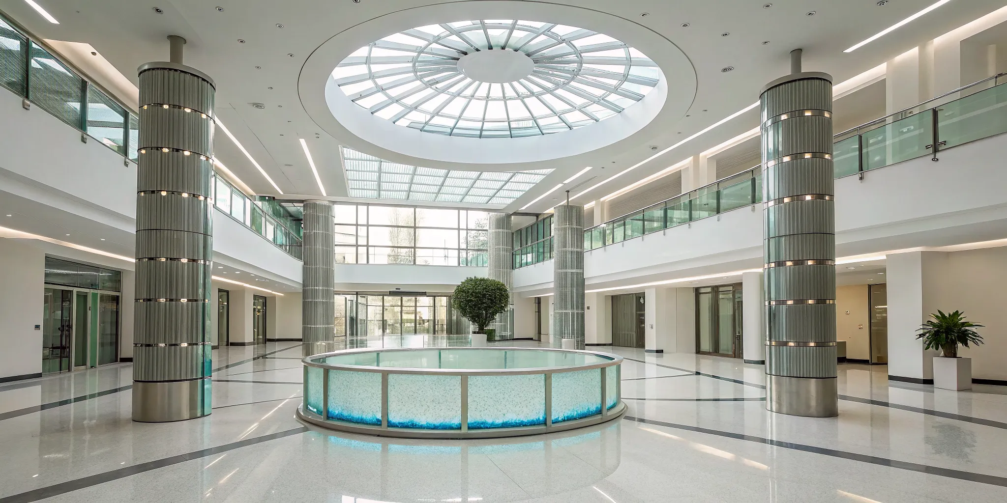 An open office layout designed to eliminate info silos and encourage collaboration.