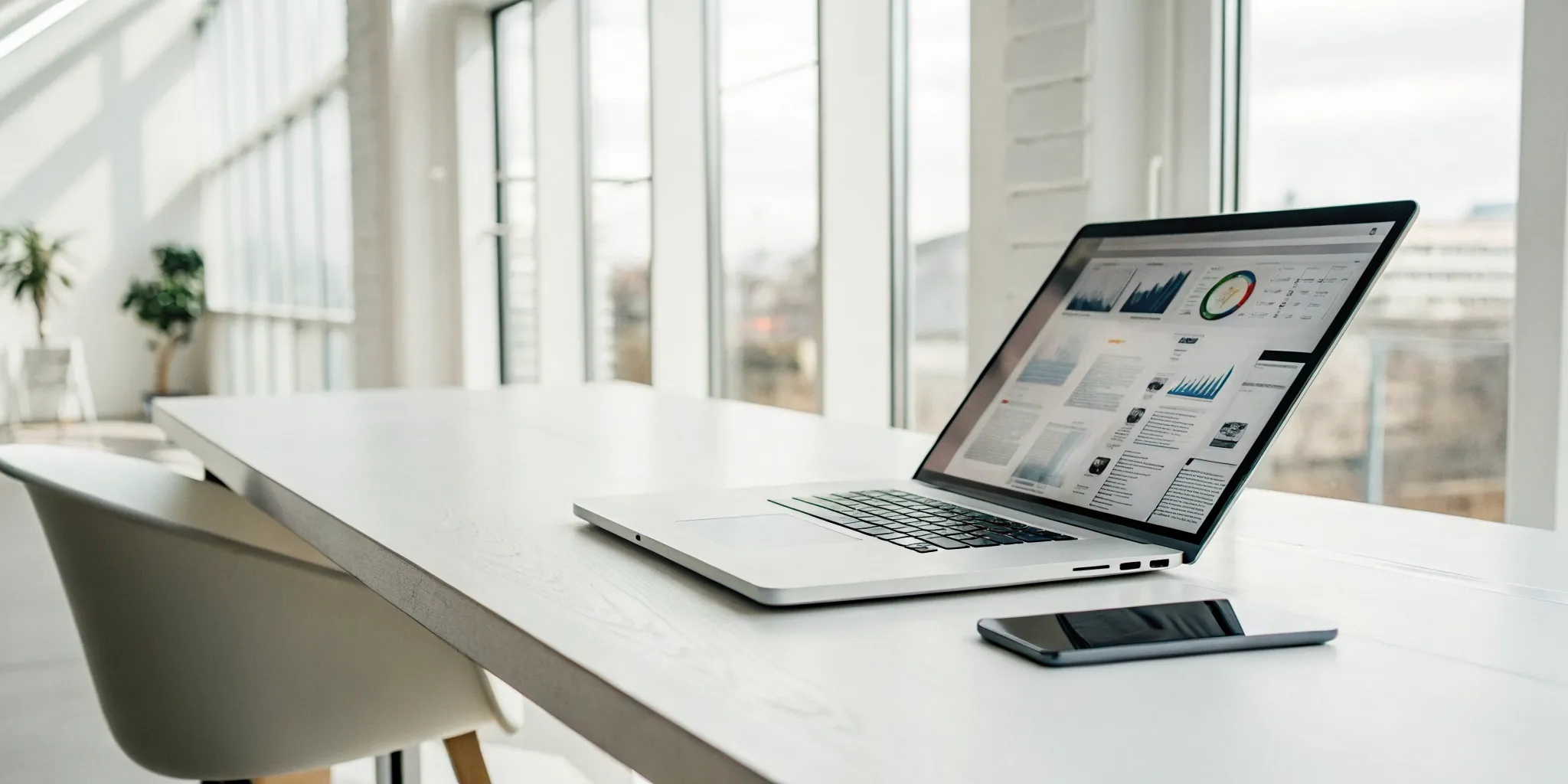 A laptop screen showing a SaaS workflow dashboard for smart business automation and efficiency.