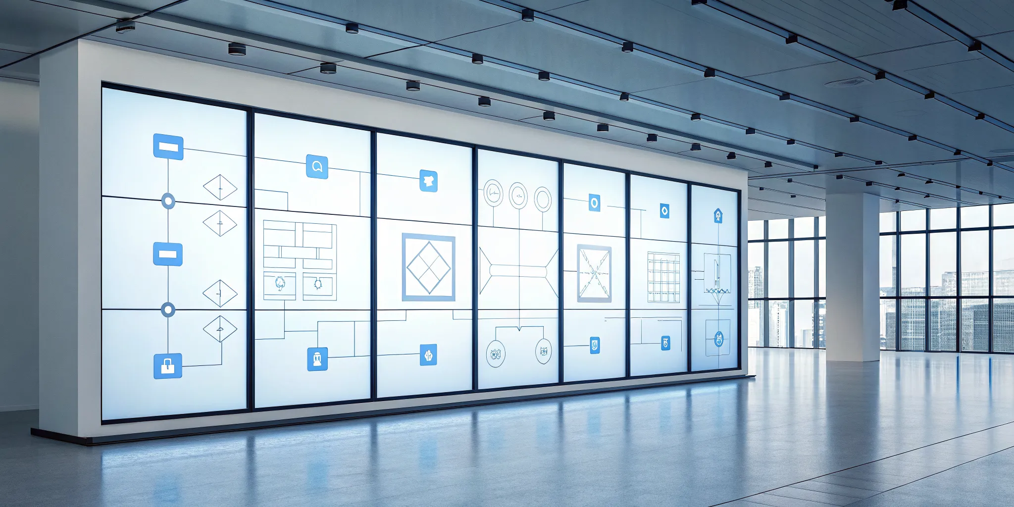Business process workflow software on a screen showing an automated business process.