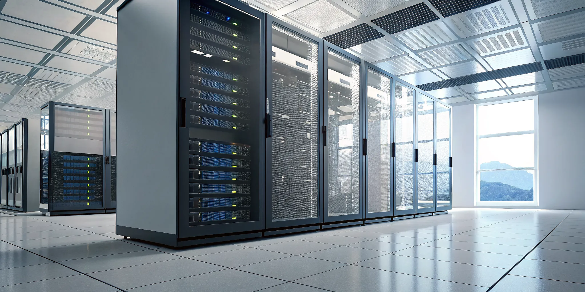 Server racks in a data center, an example of precision components from Form Technologies.