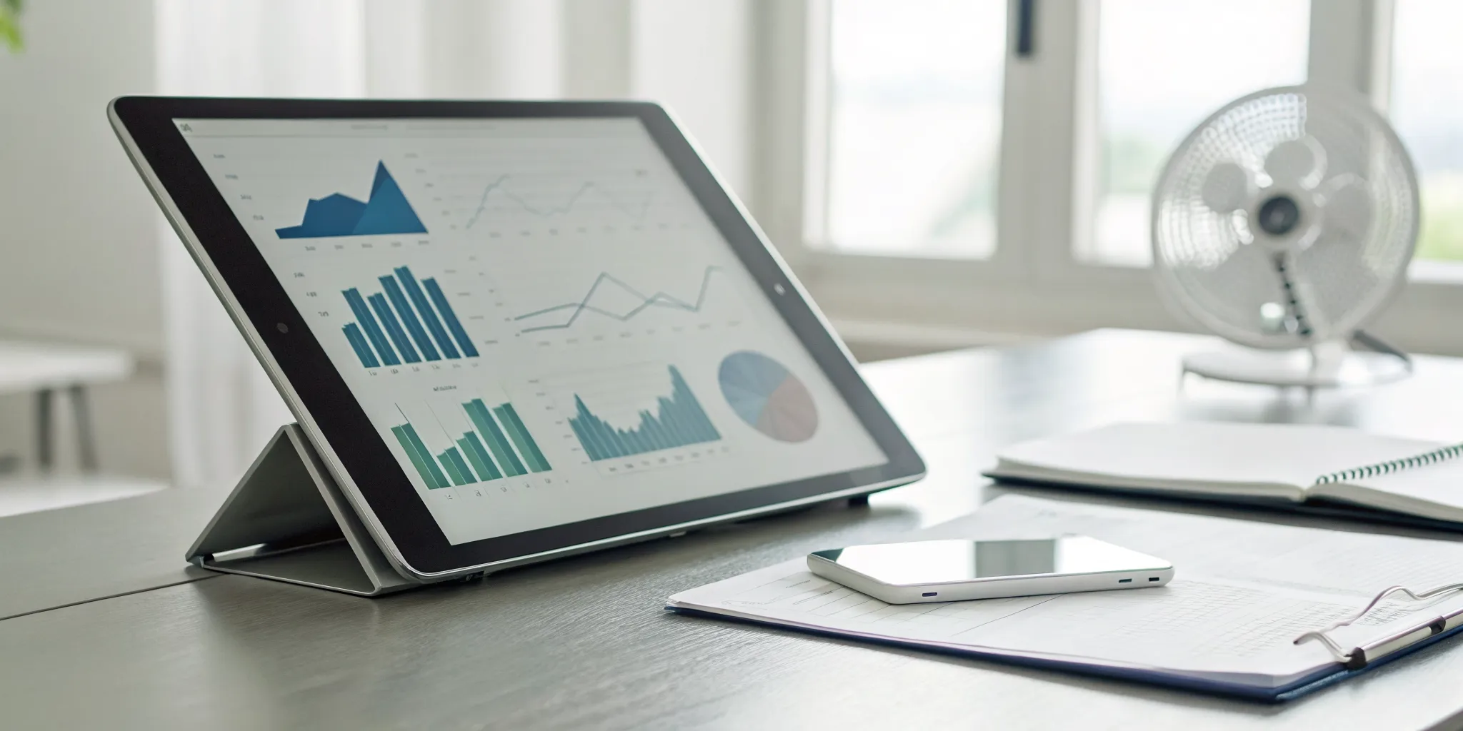 A tablet displaying a dashboard of Document AI pricing to help control costs.