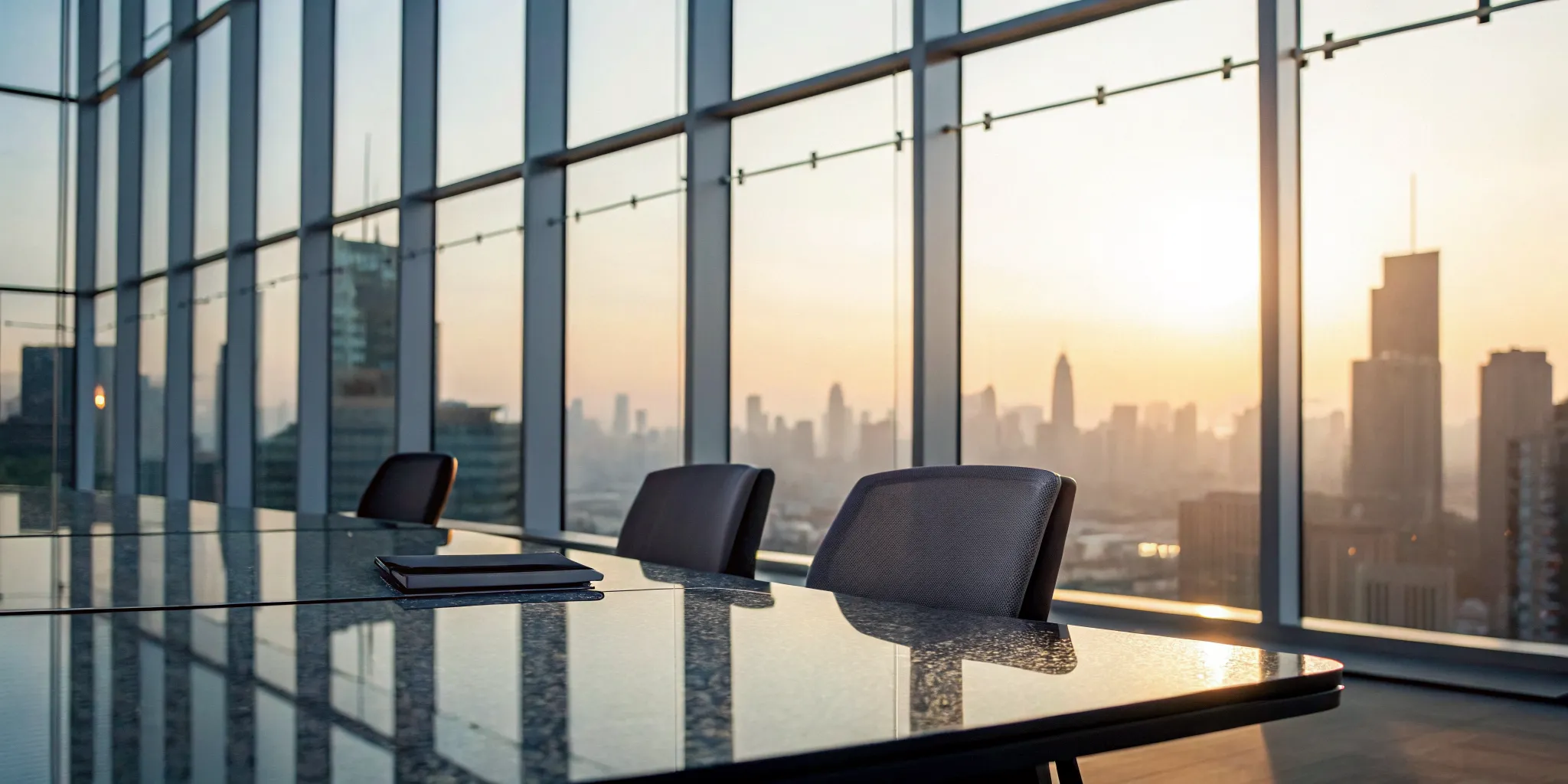A business conference room representing the business rules management system market.