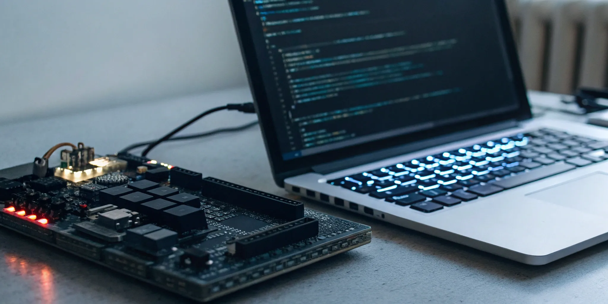C# code for a workflow engine tutorial displayed on a laptop screen.