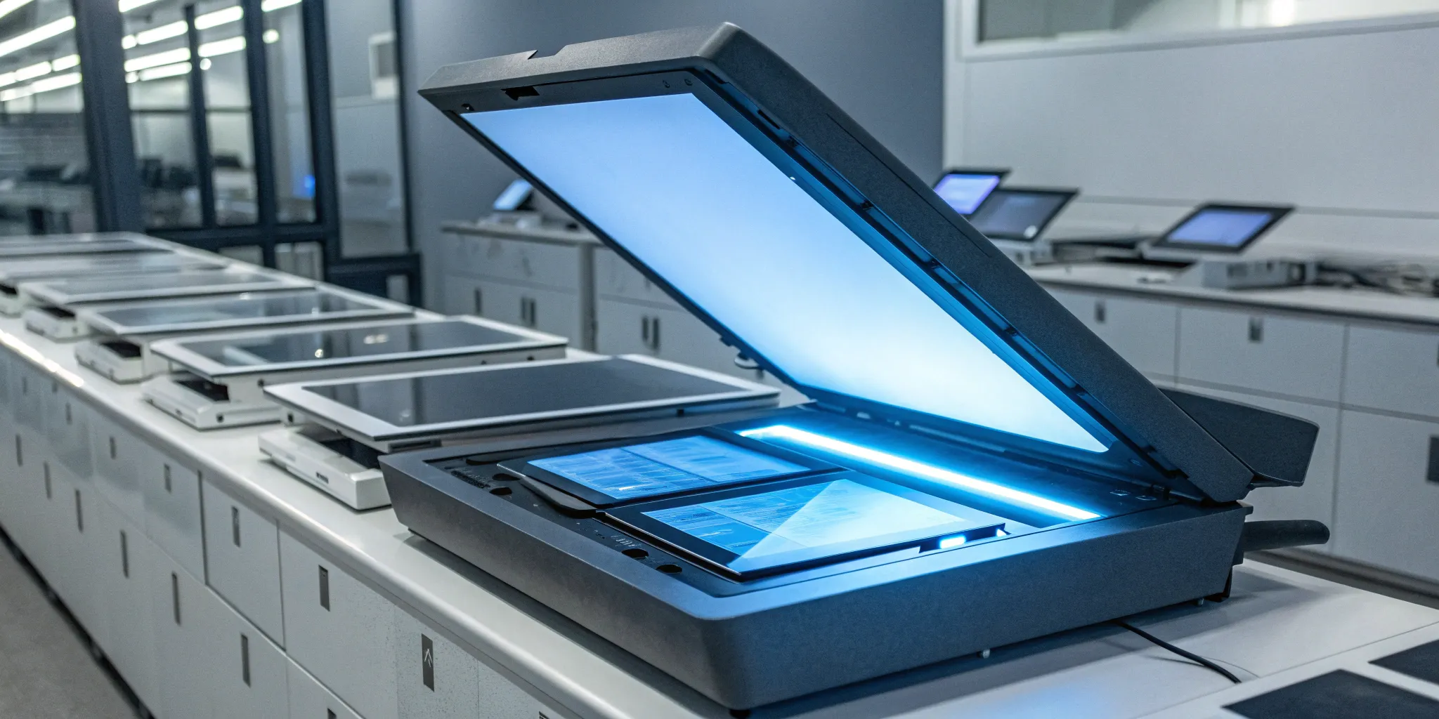 A scanner digitizes documents for an intelligent document processing solution as reviewed by Gartner.