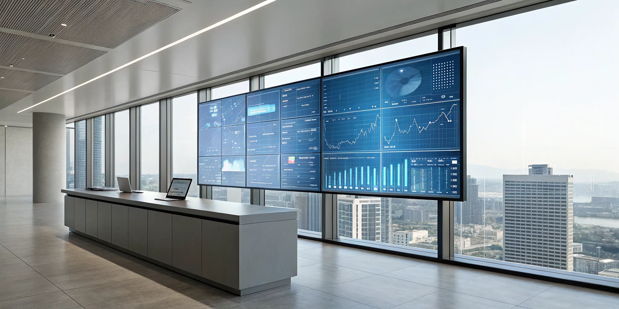 A digital dashboard showing performance analytics from top bpm software solutions.