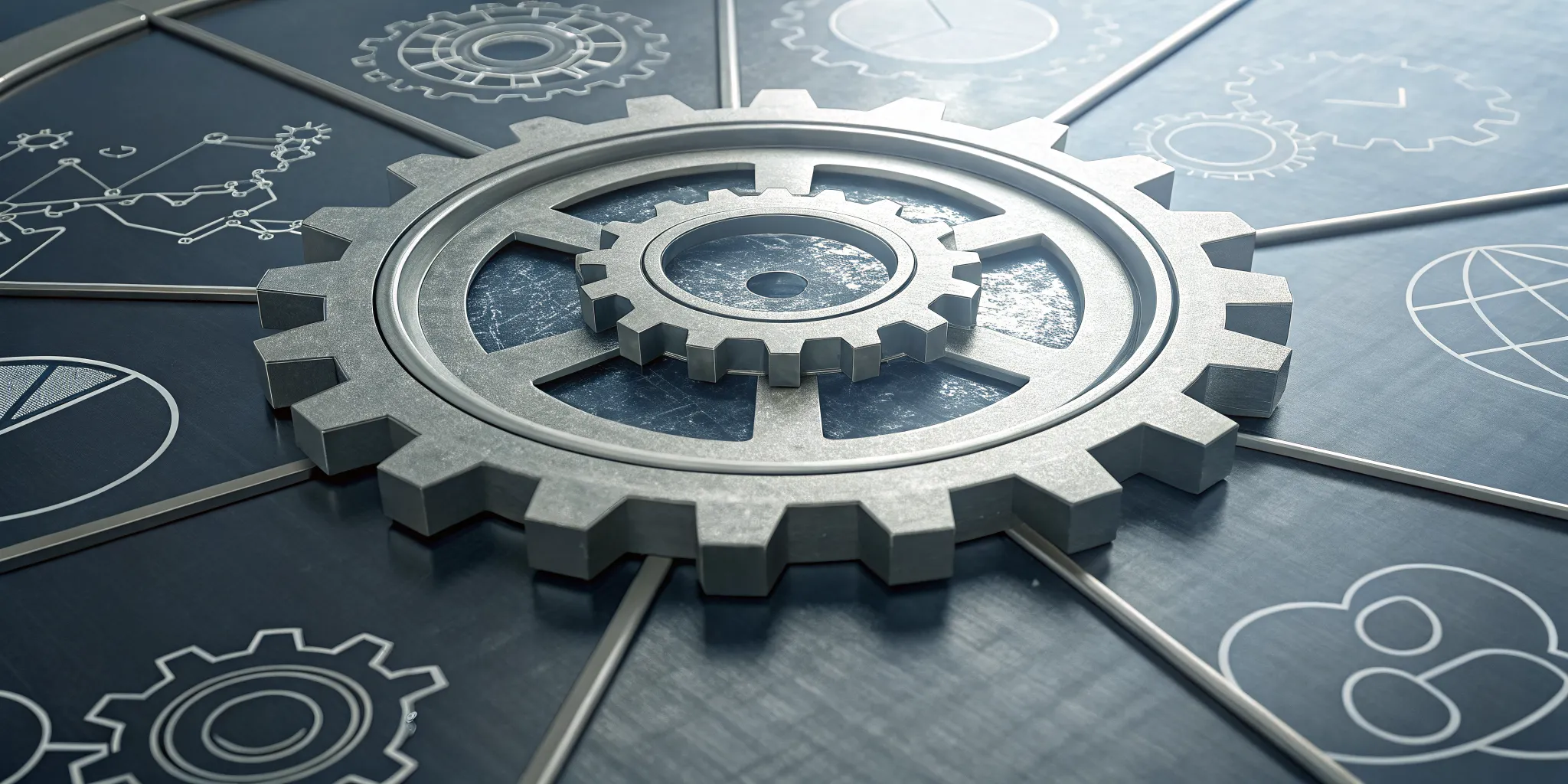 Interlocking gears representing the top automation software tools for business workflows.