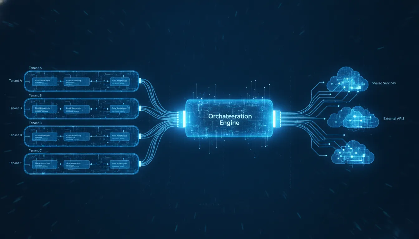 Multi-tenant workflow engine architecture with isolated tenant lanes