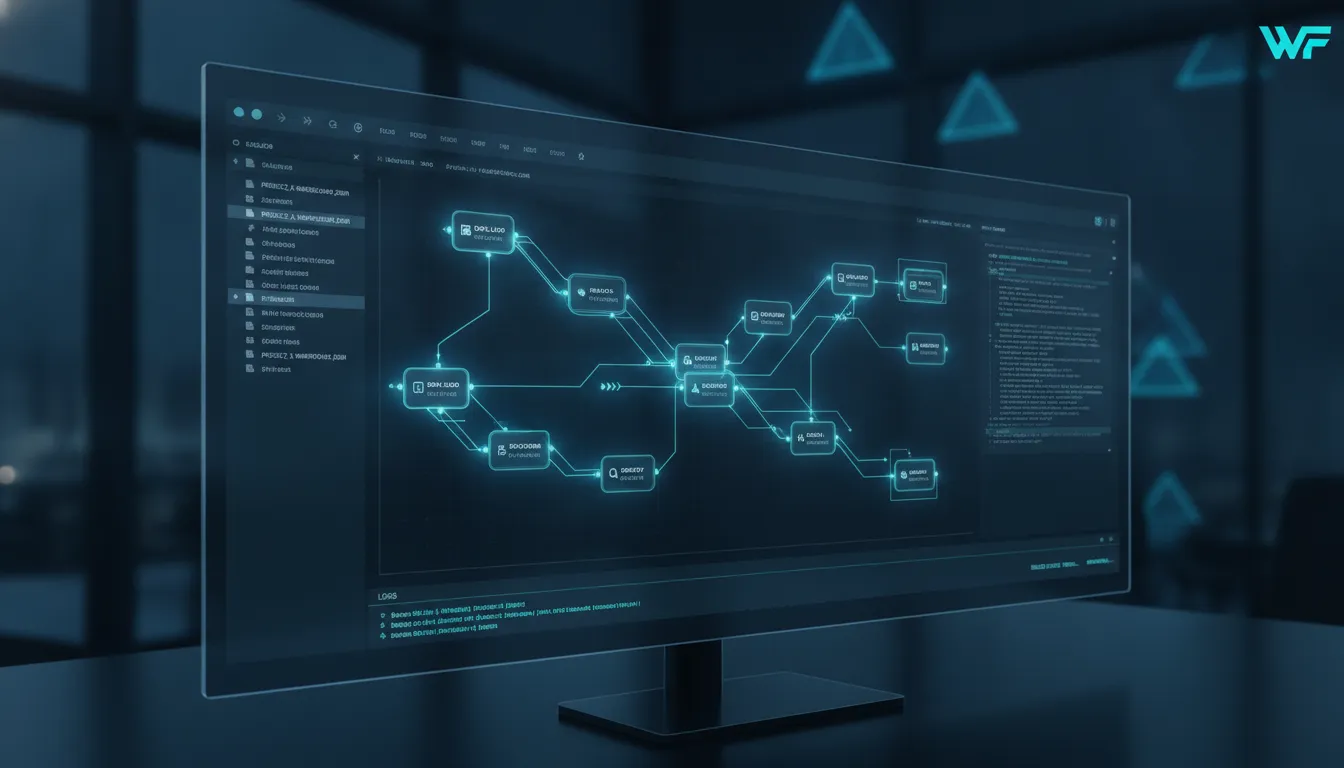 Embeddable workflow engine visual process designer in a software dashboard.