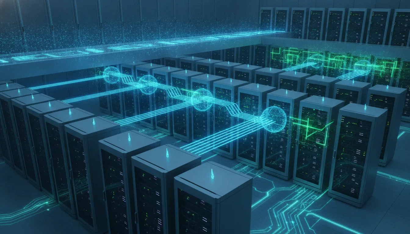 Enterprise distributed .NET workflow engine architecture with multiple connected servers and data pipelines