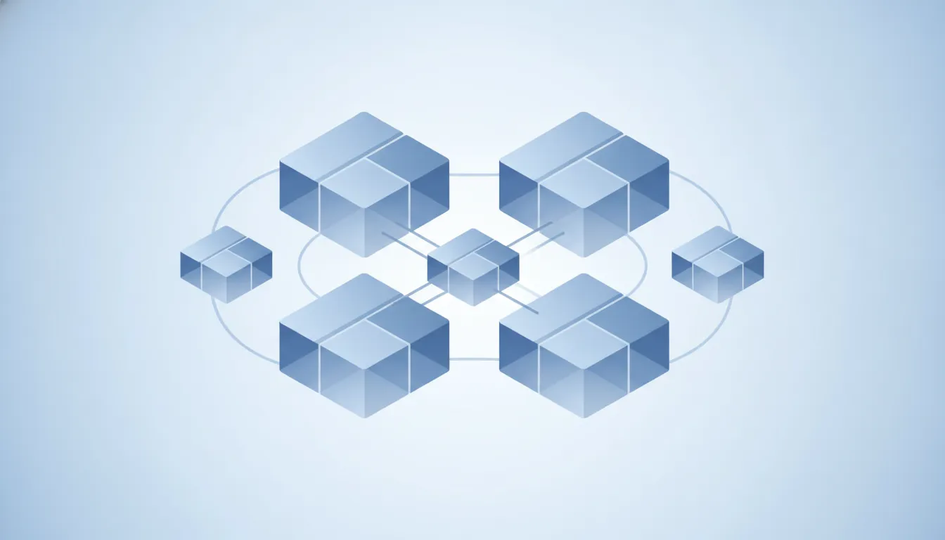 Abstract illustration of a shared multi-tenant platform serving multiple isolated customer accounts