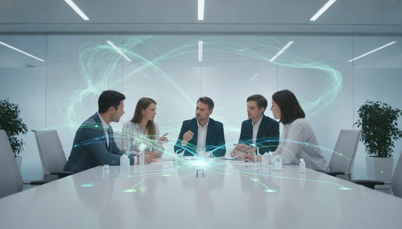 Enterprise iPaaS and operations leaders collaborating around connected workflow systems
