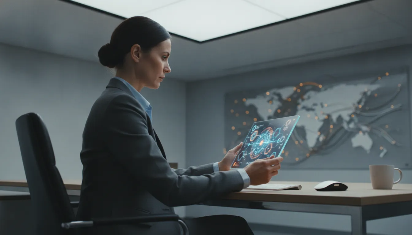 iPaaS integration architect reviewing connected enterprise systems and data flows across applications