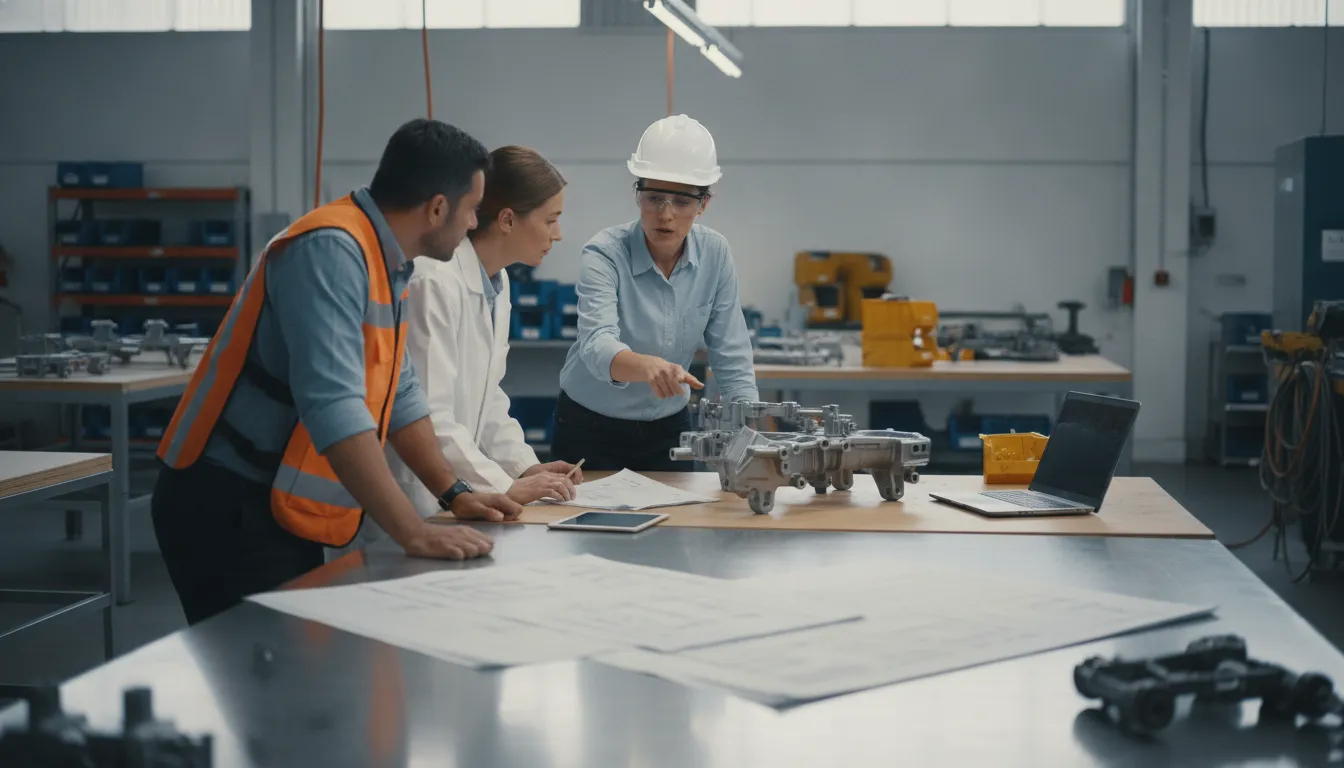 Manufacturing process automation team coordinating a product launch