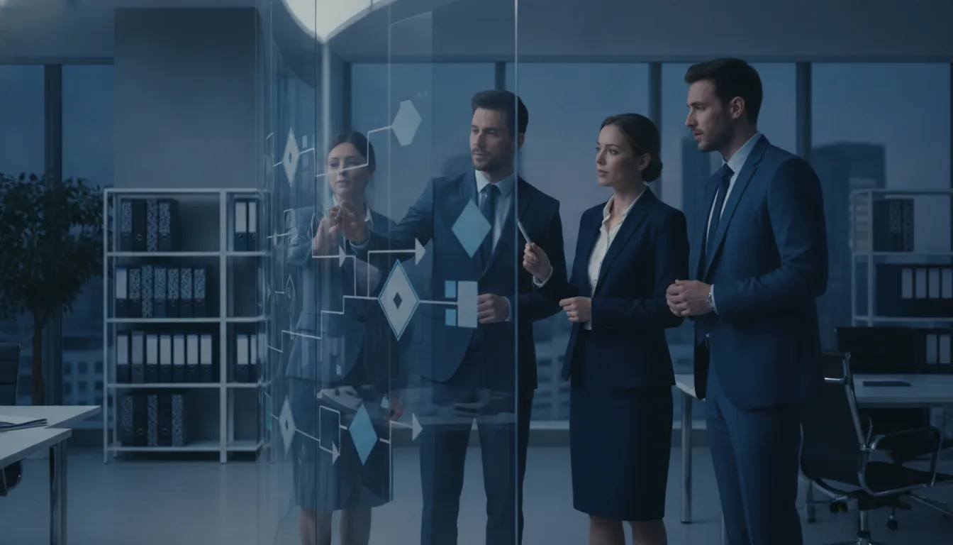 Legal operations team coordinating a governed workflow