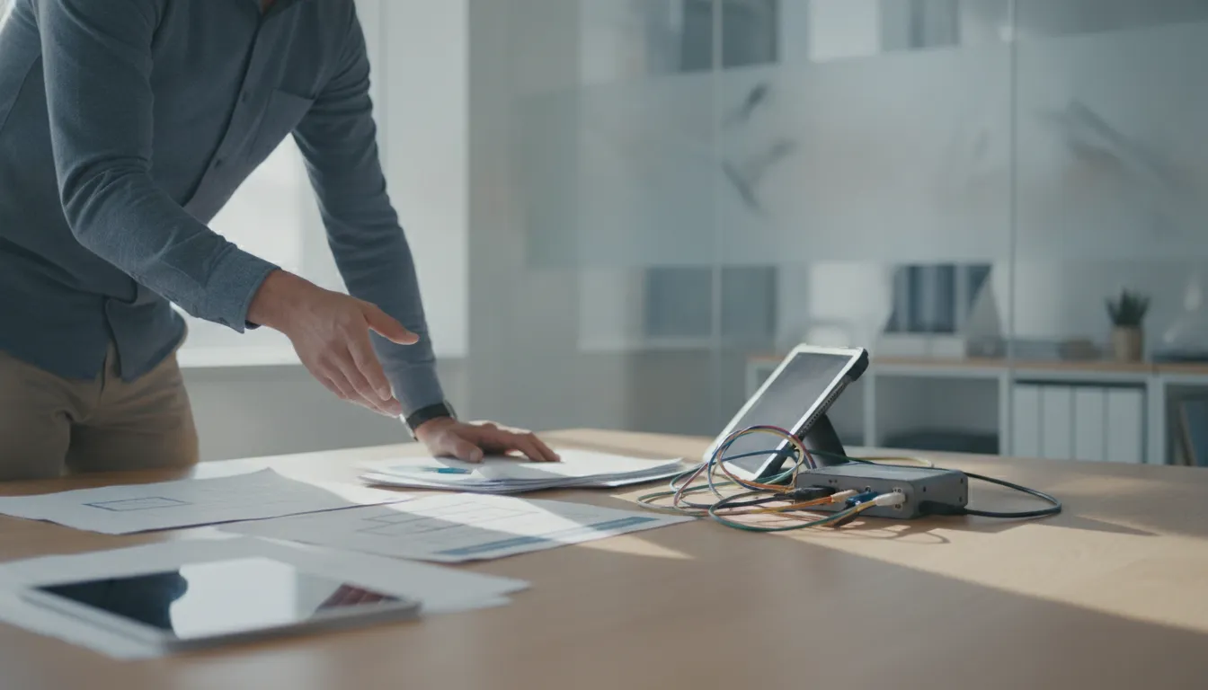 Enterprise team reviewing a workflow handoff