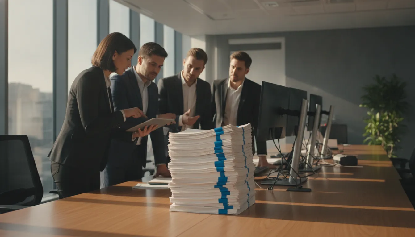 Enterprise team validating document data for governed workflow execution