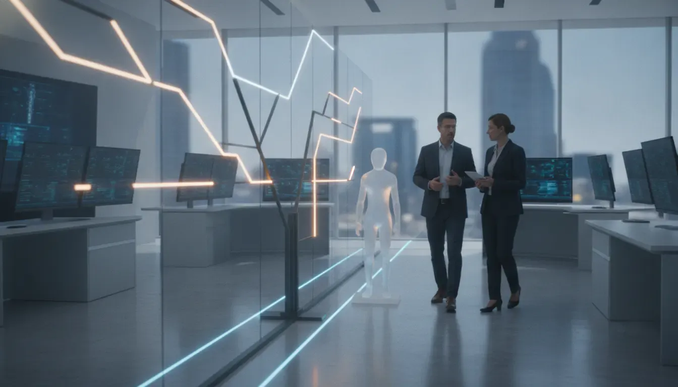 Solutions architect reviewing exceptions in an intelligent automation platform
