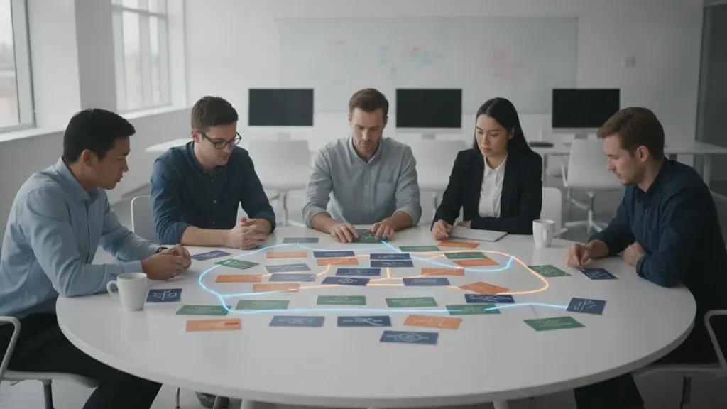 Embedded BPM in software connecting a SaaS product to process steps