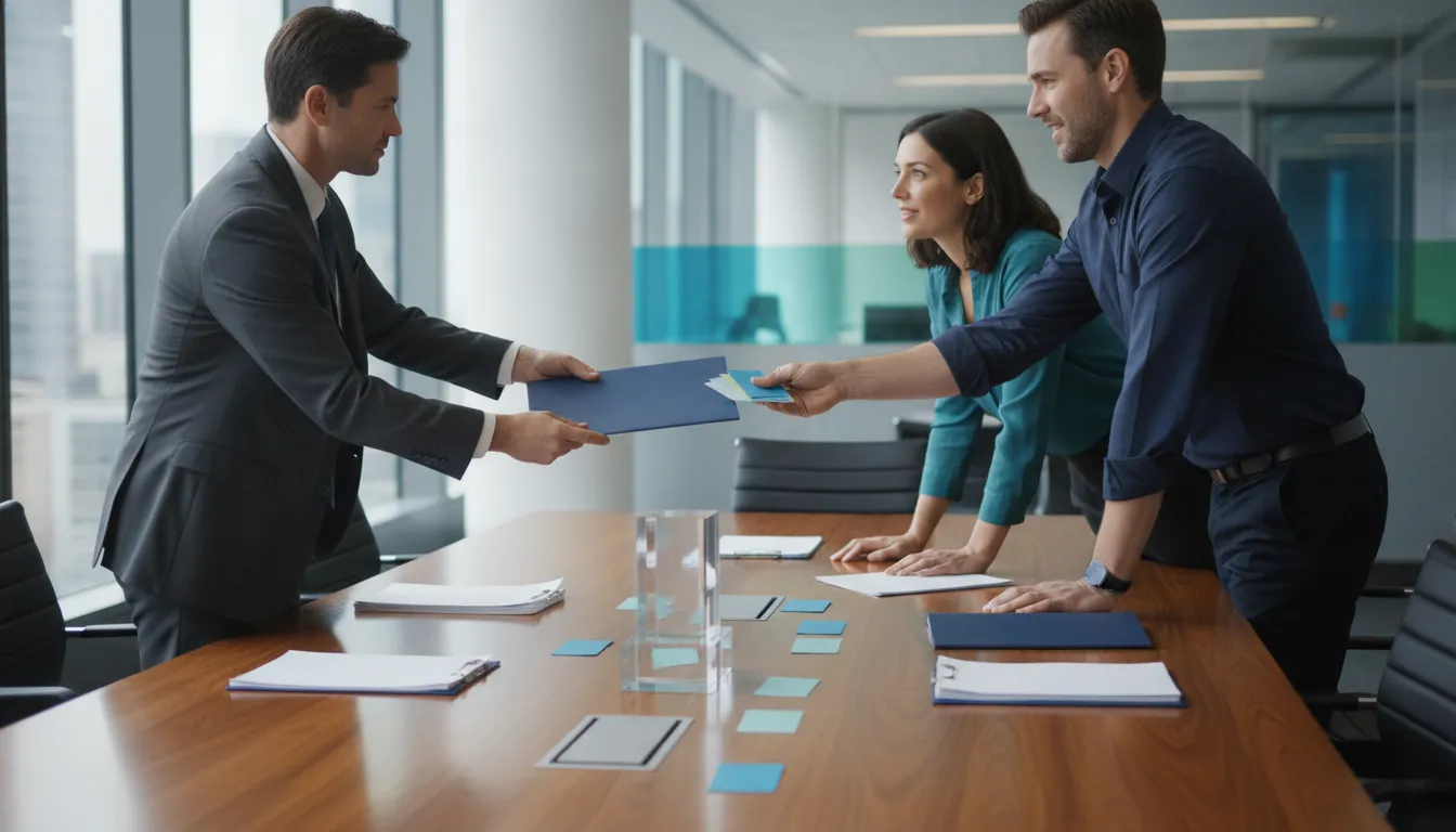 Enterprise team coordinating a BPO exception handoff
