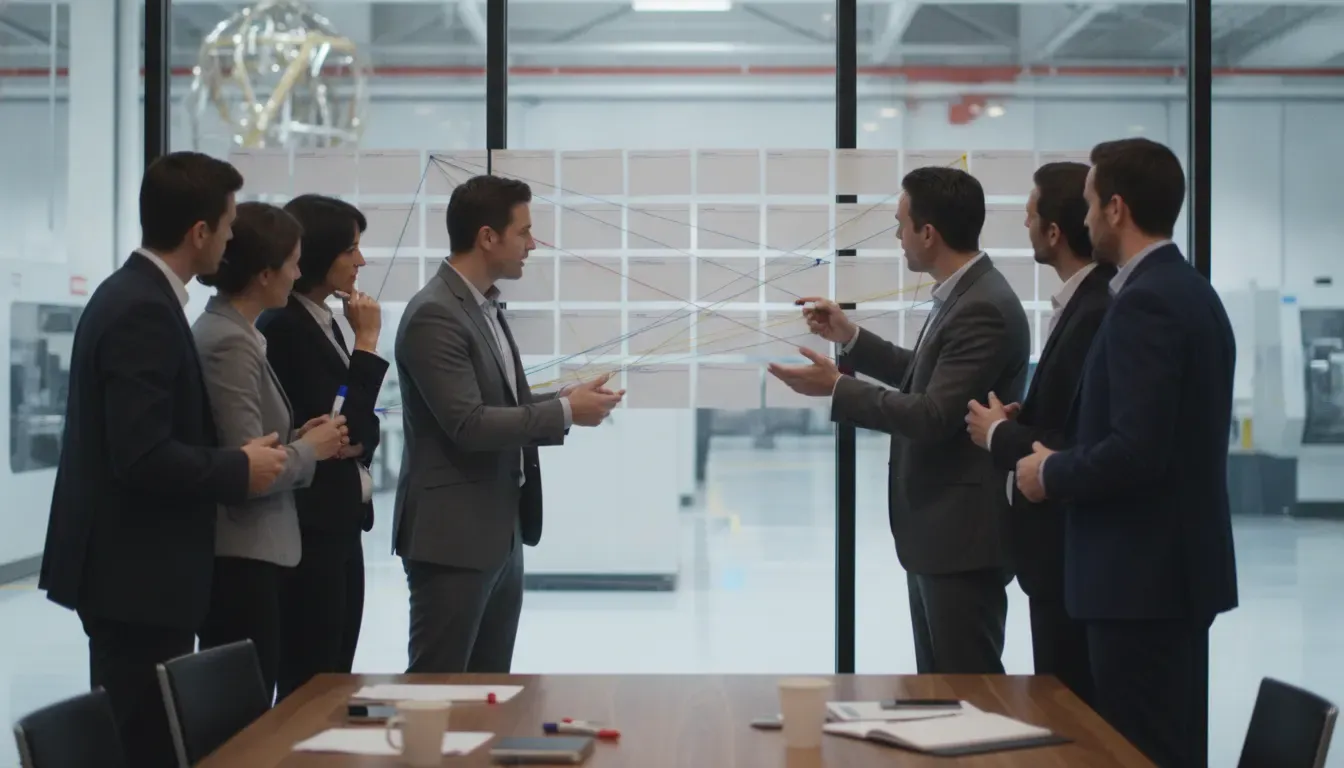 Compliance team mapping exception-handling workflows in an enterprise operations setting
