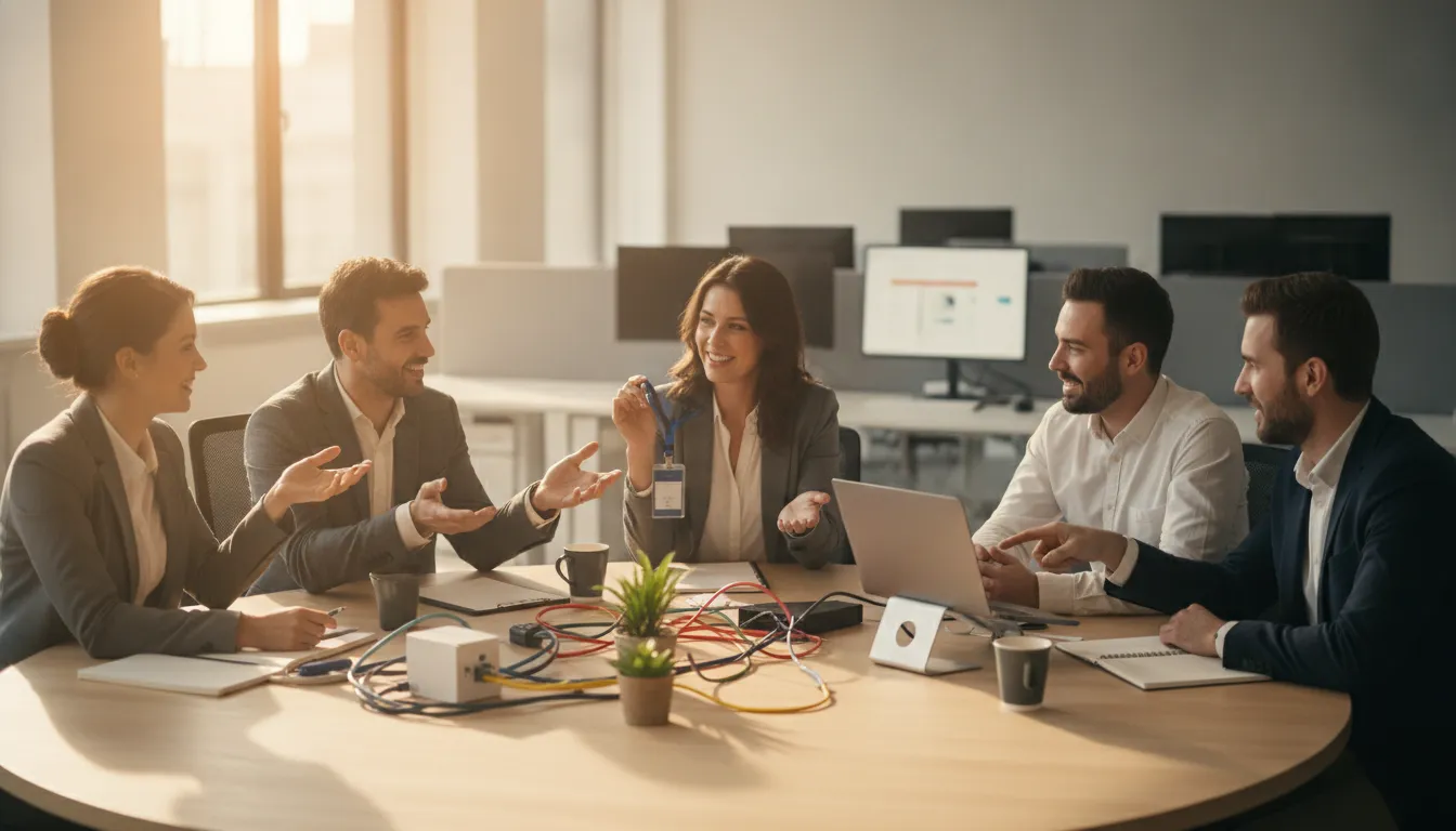 Enterprise HR and IT team coordinating employee onboarding